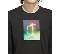 adidas Men's 3-Stripes Lights Graphic Long-Sleeve T-Shirt