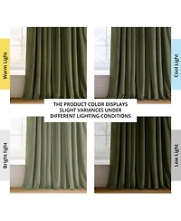 Half Price Drapes Hunter Green Signature Extra Wide Velvet Blackout Curtain