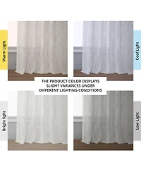 Half Price Drapes Avignon Vine Floral Patterned Faux Linen Sheer Curtain