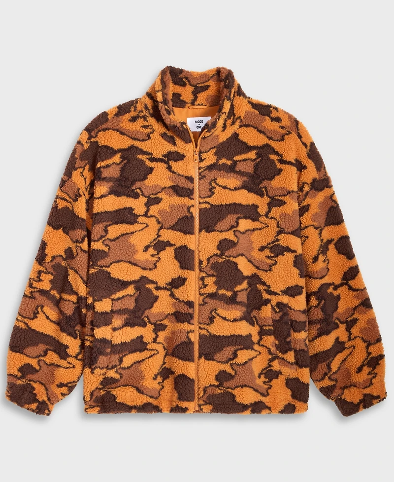 Mode of One Men's Jacquard Faux-Sherpa Jacket, Macy's Exclusive