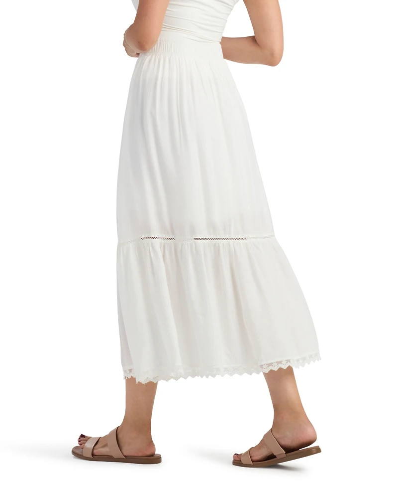 Bcx Juniors' Resort Solid Crinkle A-Line Skirt