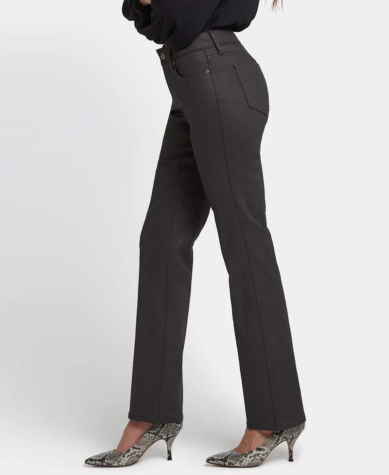 Nydj Women's Coated Marilyn Straight Jeans