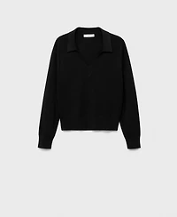 Mango Women's Fine-Knit V-Neck Sweater