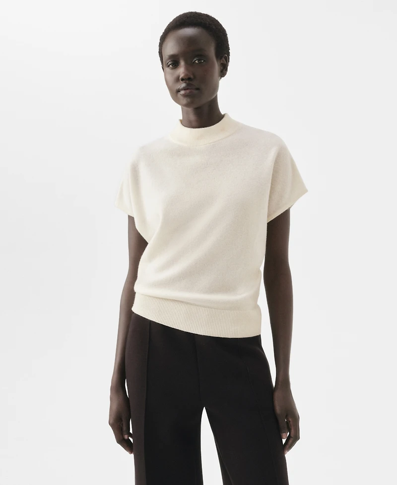 Mango Women's High Collar Wool Sweater