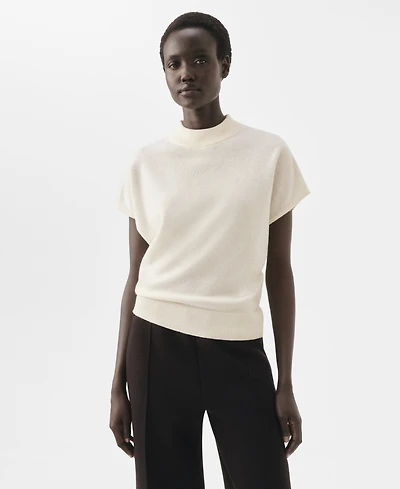 Mango Women's High Collar Wool Sweater
