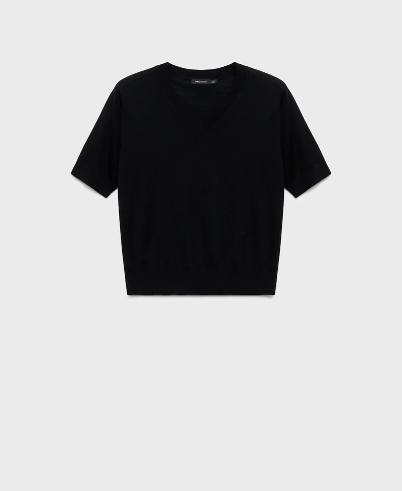 Mango Women's Wool V-Neck Sweater