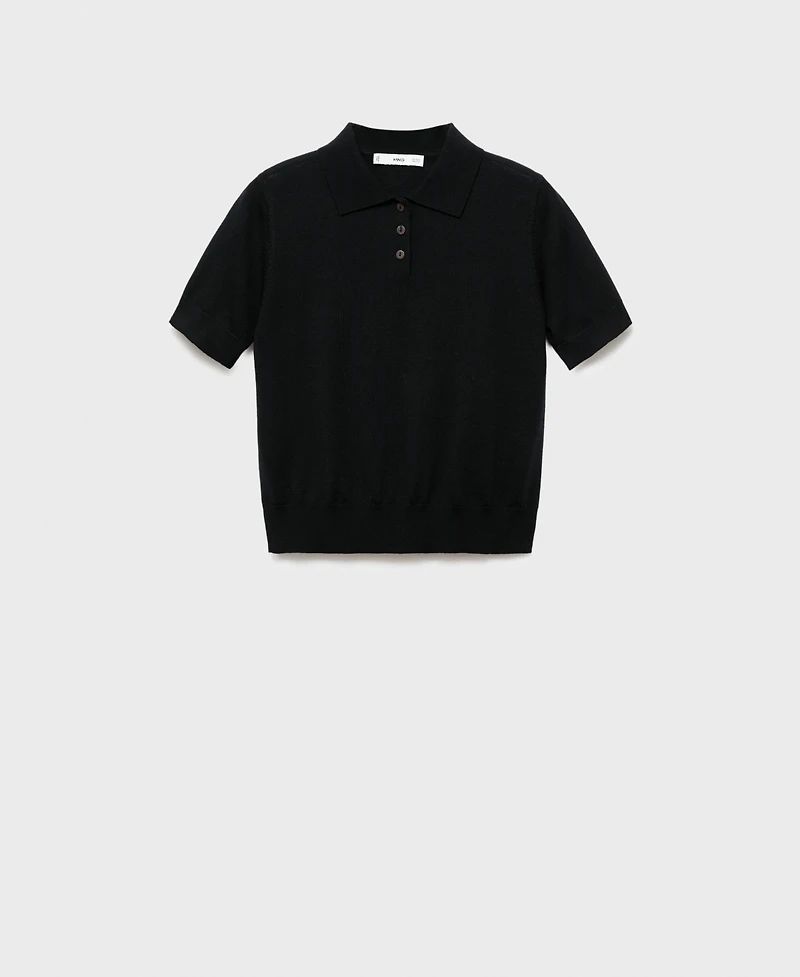 Mango Women's Wool Polo-Neck Sweater