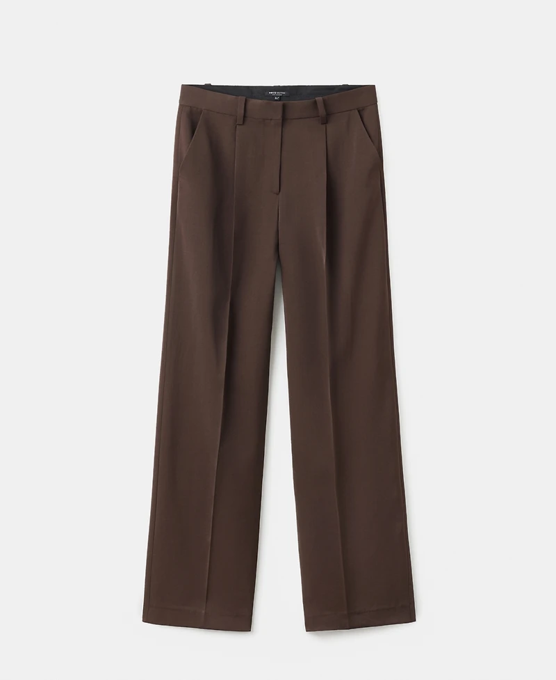 Mango Women's Pleated Straight-Leg Suit Pants