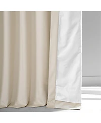 Half Price Drapes Diva Cream Signature Plush Velvet Hotel Blackout Curtain