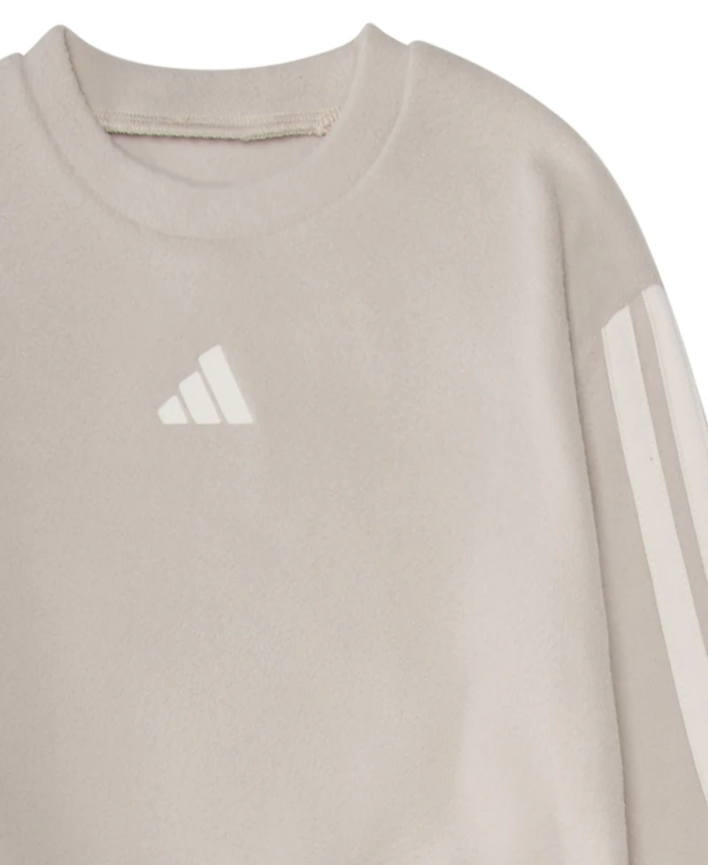 adidas Baby Boys 2-Piece Winterized Pull-On Sweatshirt and Joggers Set