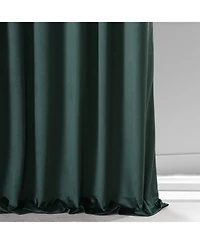 Half Price Drapes Spirit Green Signature Plush Velvet Hotel Blackout Curtain