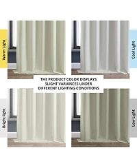 Half Price Drapes Excursion Ivory Faux Linen Hotel Blackout Curtain