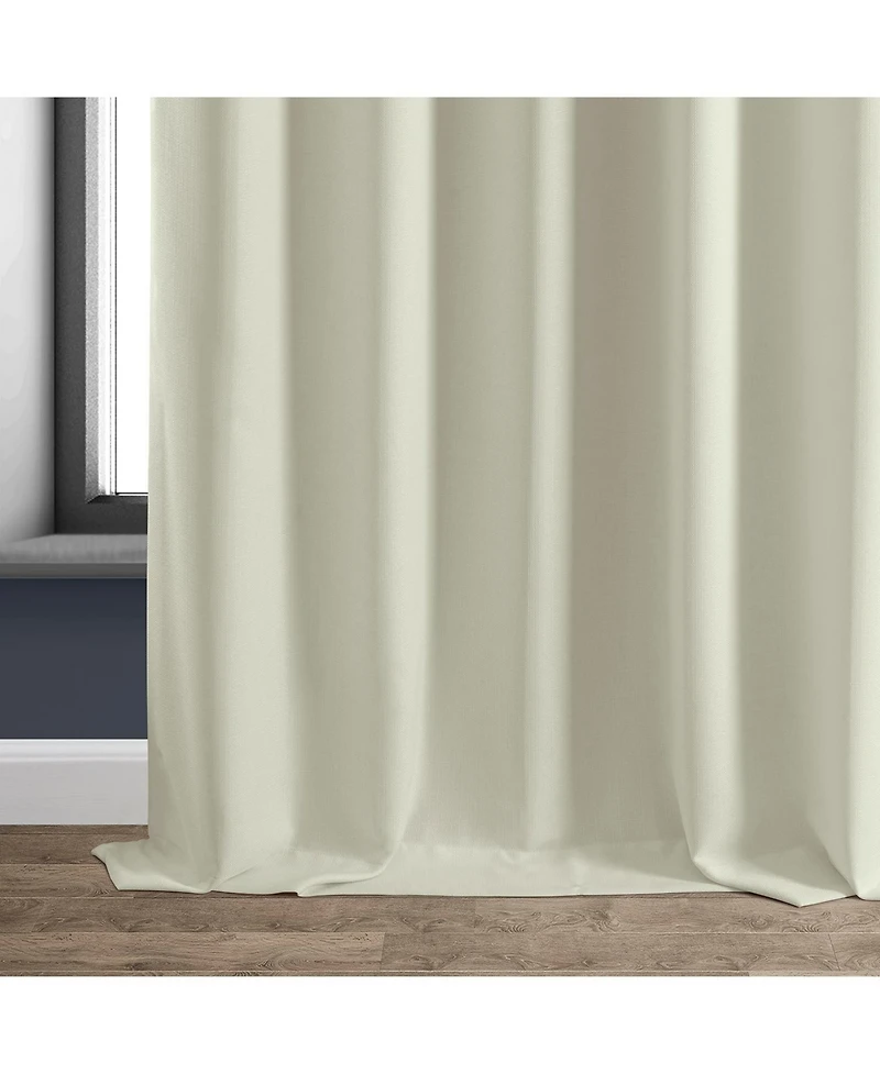 Half Price Drapes Excursion Ivory Faux Linen Hotel Blackout Curtain