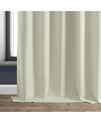 Half Price Drapes Excursion Ivory Faux Linen Hotel Blackout Curtain