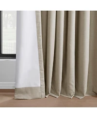 Half Price Drapes Light Beige Grommet Performance Linen Hotel Blackout Curtain