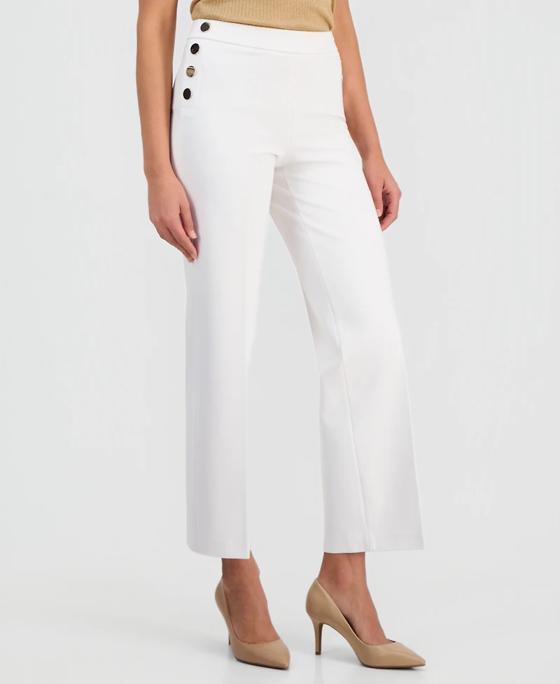 Anne Klein Women's Sailor High-Rise Pull-On Pants