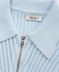 On 34th Women's Pointelle Zip Cardigan Sweater, Macy's Exclusive