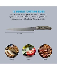 Messermeister Carbon Scalloped Slicer / 9"