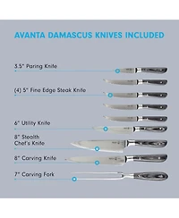 Messermeister Avanta Damascus 10 pc Block Set