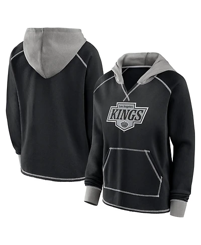 Logo Athletic Women's Black Los Angeles Kings Hit It French Terry Full-Zip Hoodie