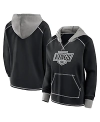 Logo Athletic Women's Black Los Angeles Kings Hit It French Terry Full-Zip Hoodie