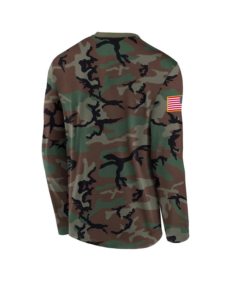 Nike Men's Camo Georgia Bulldogs 2025 Military Appreciation Legend Dri-fit Long Sleeve T-Shirt