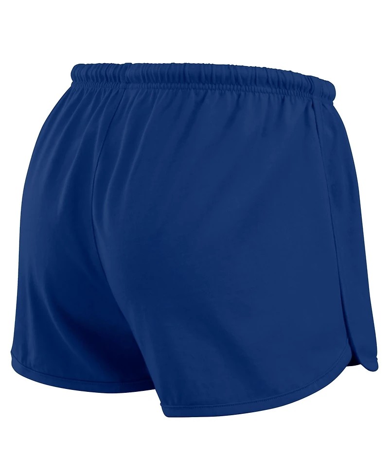 Wear by Erin Andrews Women's Royal Chicago Cubs Heavy Rugby Jersey Cropped Long Sleeve T-Shirt and Shorts Lounge Set