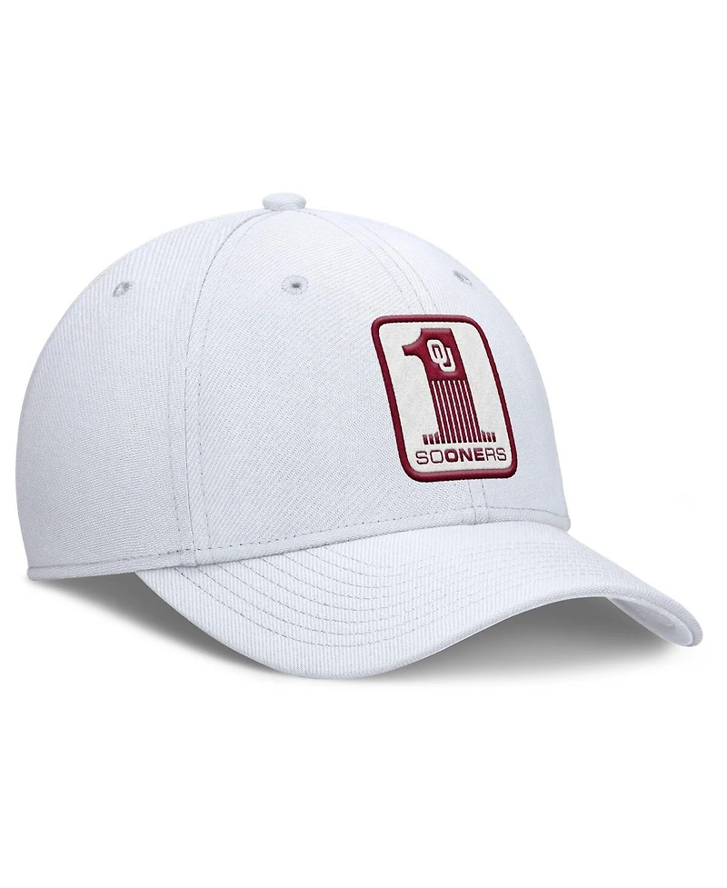 Nike Men's White Oklahoma Sooners Rise Academic Dri-fit Flex Hat