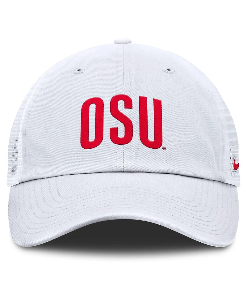 Nike Men's White Ohio State Buckeyes Club Campus Trucker Adjustable Hat
