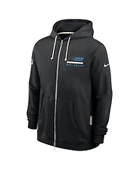 Nike Men's Black Carolina Panthers Sideline Standard Issue Utility Player Dri-fit Full-Zip Hoodie