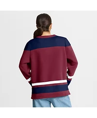 Fanatics Women's Burgundy Colorado Avalanche Icing Long Sleeve Lace Up Sweatshirt