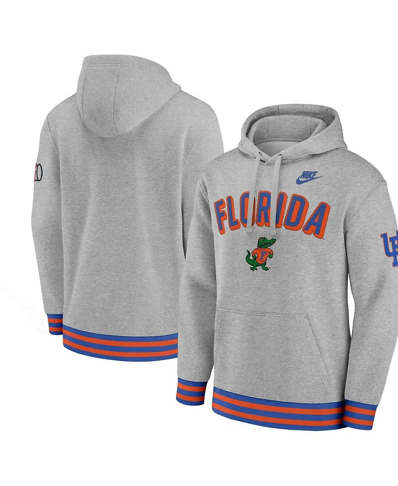 Nike Men's Heather Gray Florida Gators Legacy Retro Pullover Hoodie