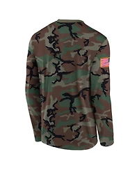 Nike Men's Camo Auburn Tigers 2025 Military Appreciation Legend Dri-fit Long Sleeve T-Shirt