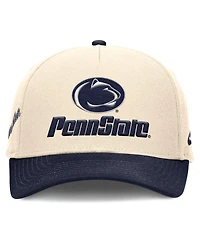 Nike Men's Natural/Navy Penn State Nittany Lions Academic Rise Dri-fit Adjustable Hat