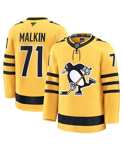 Fanatics Men's Evgeni Malkin Gold Pittsburgh Penguins Alternate Premium Player Jersey