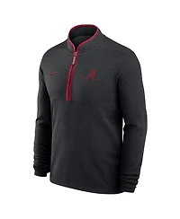 Nike Men's Black Alabama Crimson Tide Courtside Victory Dri-fit Half-Zip Pullover Sweatshirt