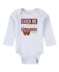Wear by Erin Andrews Baby Boys and Girls Newborn 3-Piece Washington Commanders Turn Me Around Bodysuits Pant Set