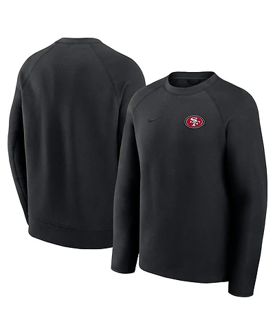 Nike Men's Black San Francisco 49ers Tech Fleece Raglan Sweatshirt