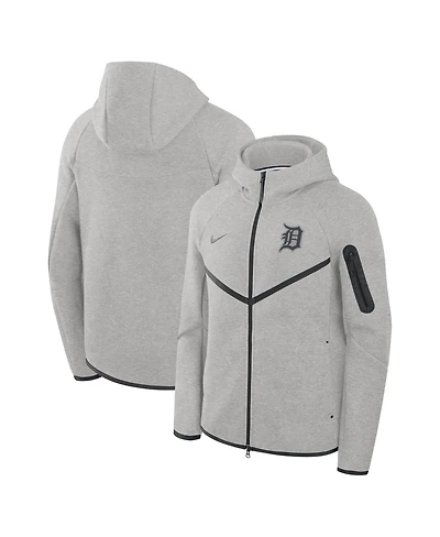 Nike Men's Heather Charcoal Detroit Tigers Tech Fleece Windrunner Full-Zip Hoodie Jacket