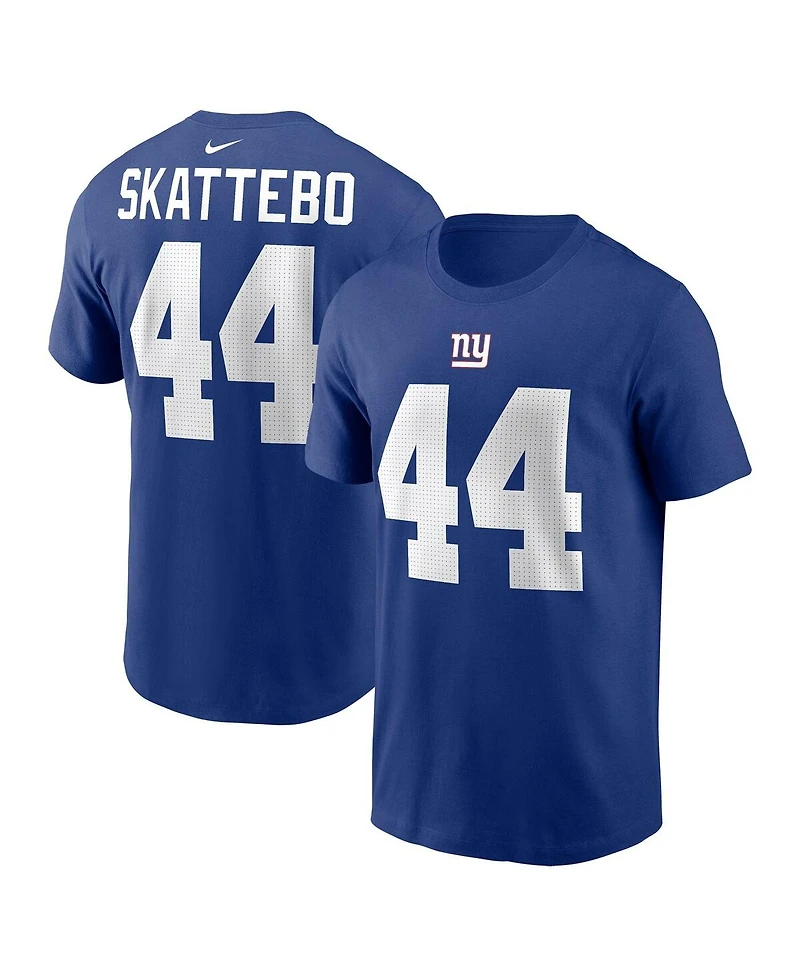 Nike Men's Cam Skattebo Royal New York Giants Name Number T-Shirt