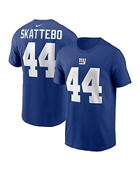 Nike Men's Cam Skattebo Royal New York Giants Name Number T-Shirt