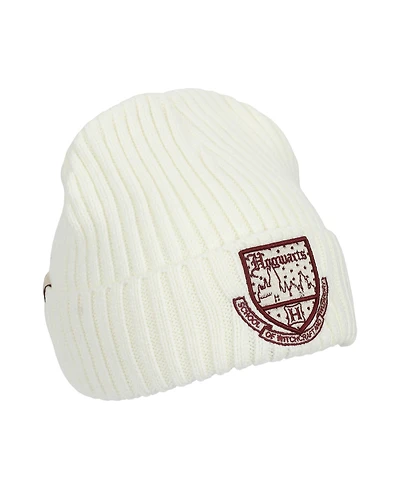 Harry Potter Men's Hogwarts Embroidery And Woven Patch Acrylic Knit Cuff Beanie