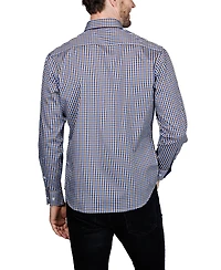 Tailorbyrd Men's Multi Check Printed Performance Long Sleeve Shirt