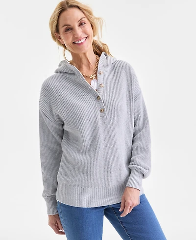 Style & Co Women's Cotton Hoodie Sweater, Macy's Exclusive