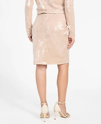 Guess Women's Lavinia Sequin Pencil Midi Skirt