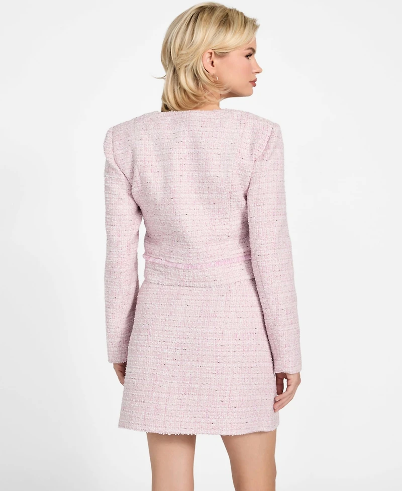 Guess Women's Clotilde Long-Sleeve Cropped Jacket