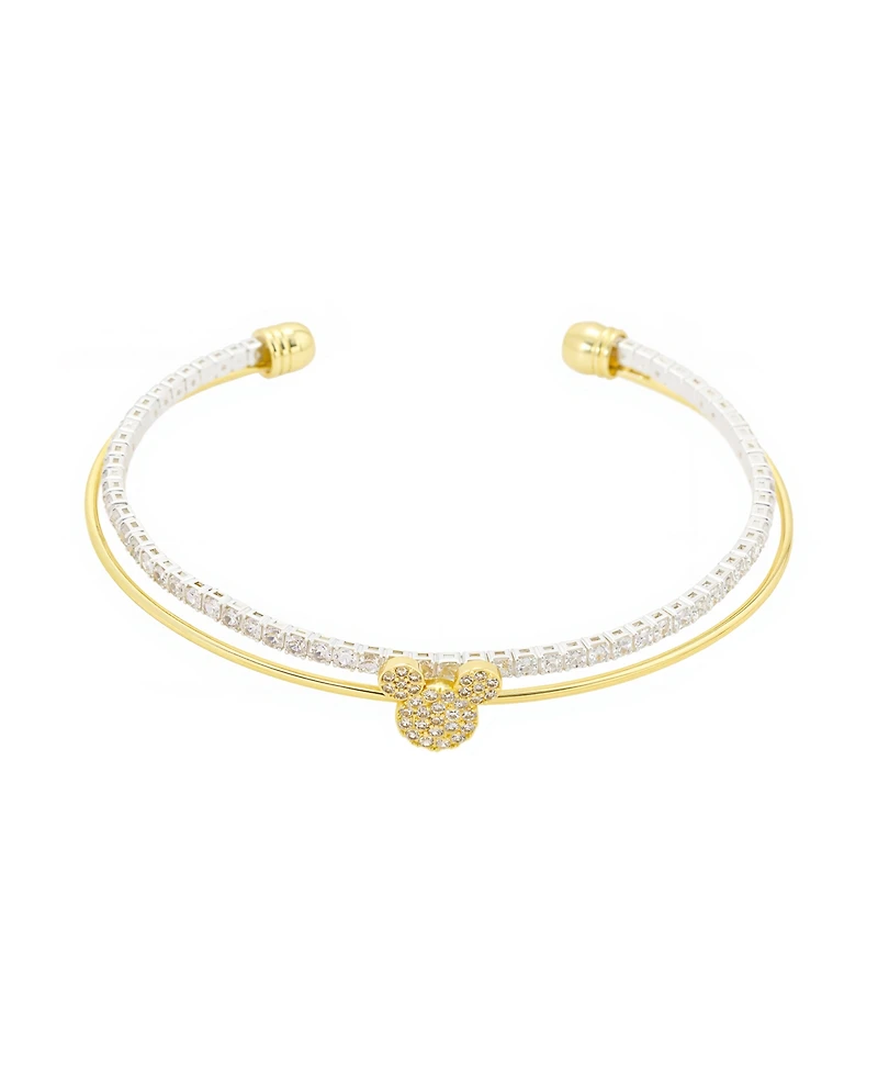 Disney Cubic Zirconia Mickey Mouse Cuff Bracelet