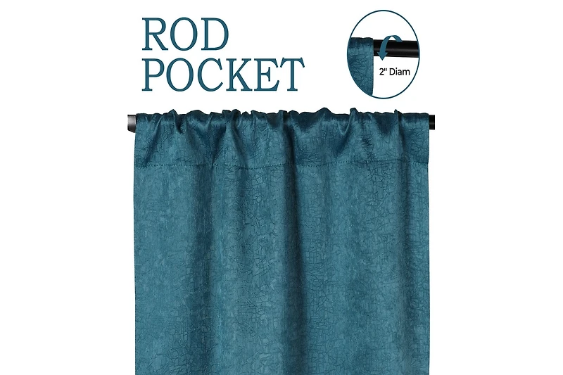 Superior Senna Textured Blackout Curtain Set of 2 Panels