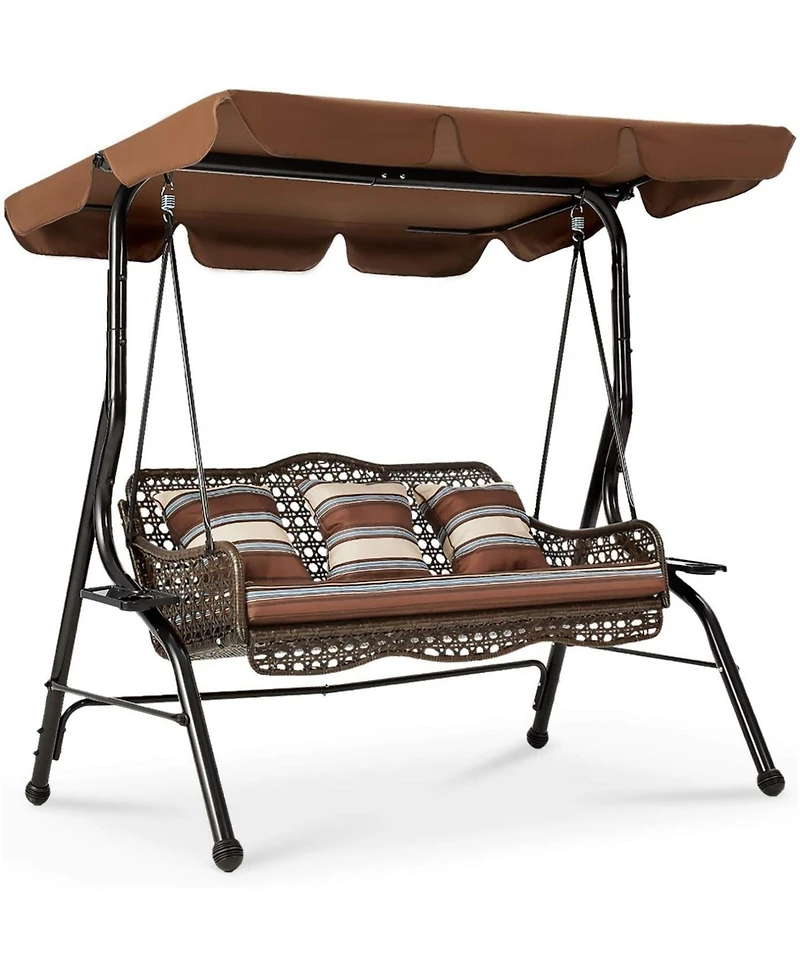 Aecojoy 3-Seat Proch Swing Chair with Canopy