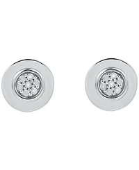 Macy's Diamond Round Earrings (1/10 ct. t.w.) in Sterling Silver
